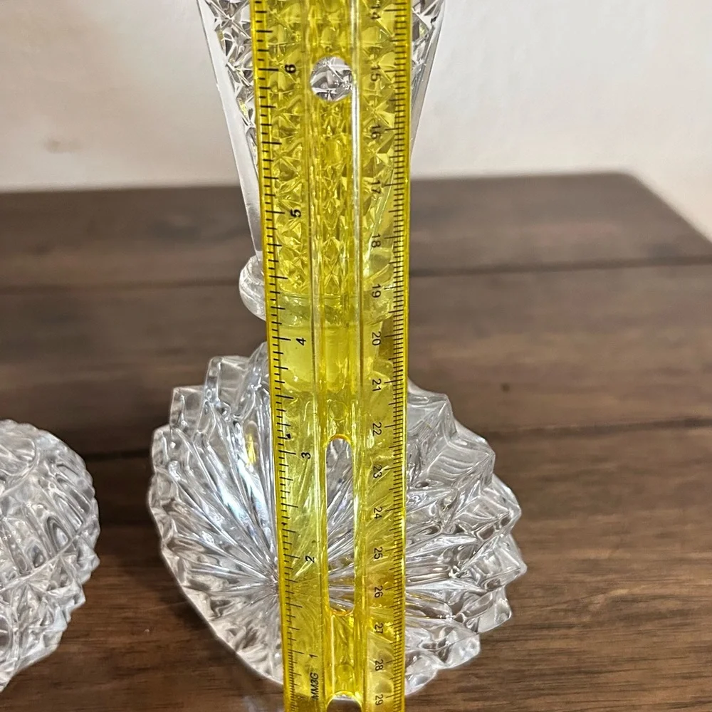 Vintage Crystal Perfume Bottle Pair | Vanity Decor Cut Glass